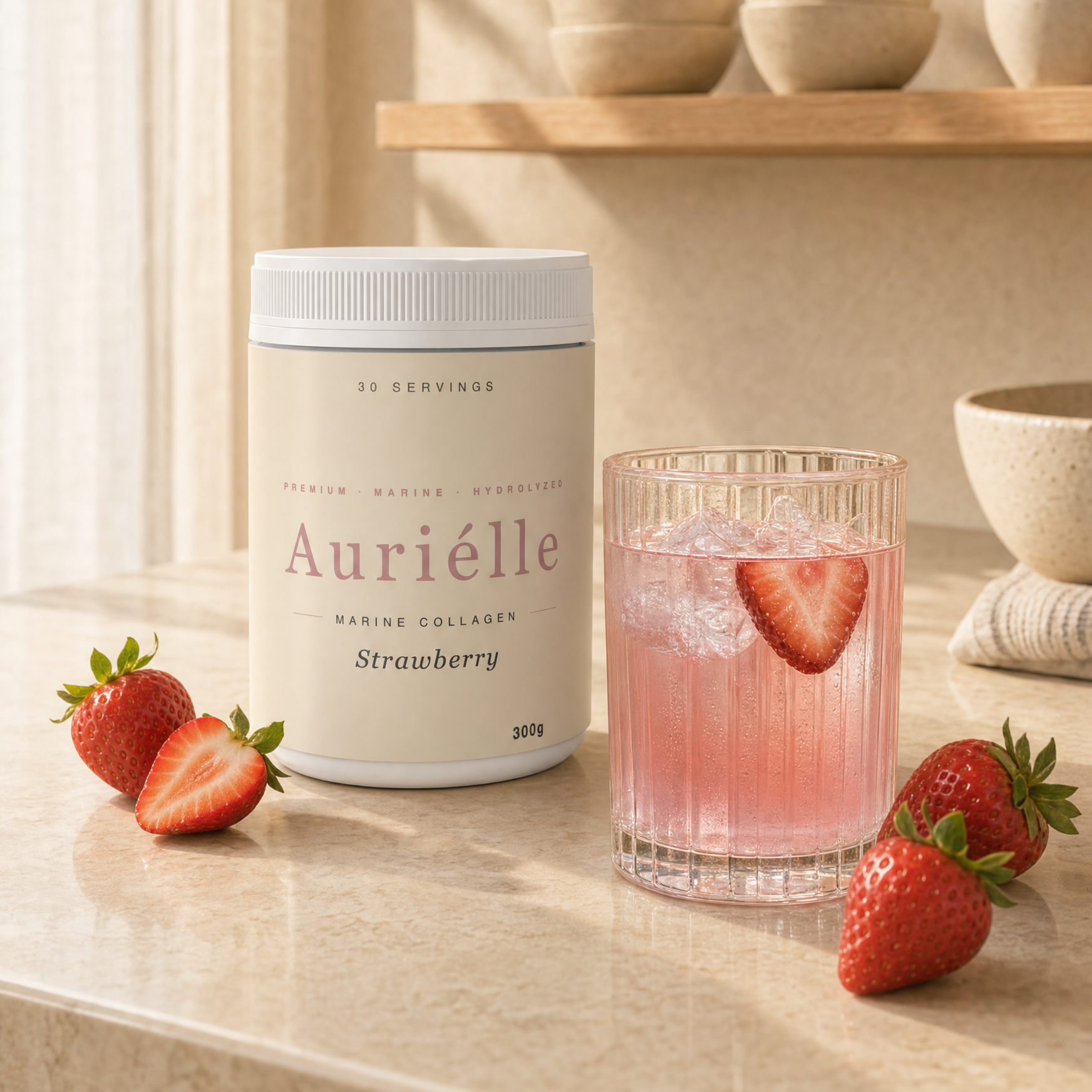 Strawberry Hydrolysed Collagen Powder