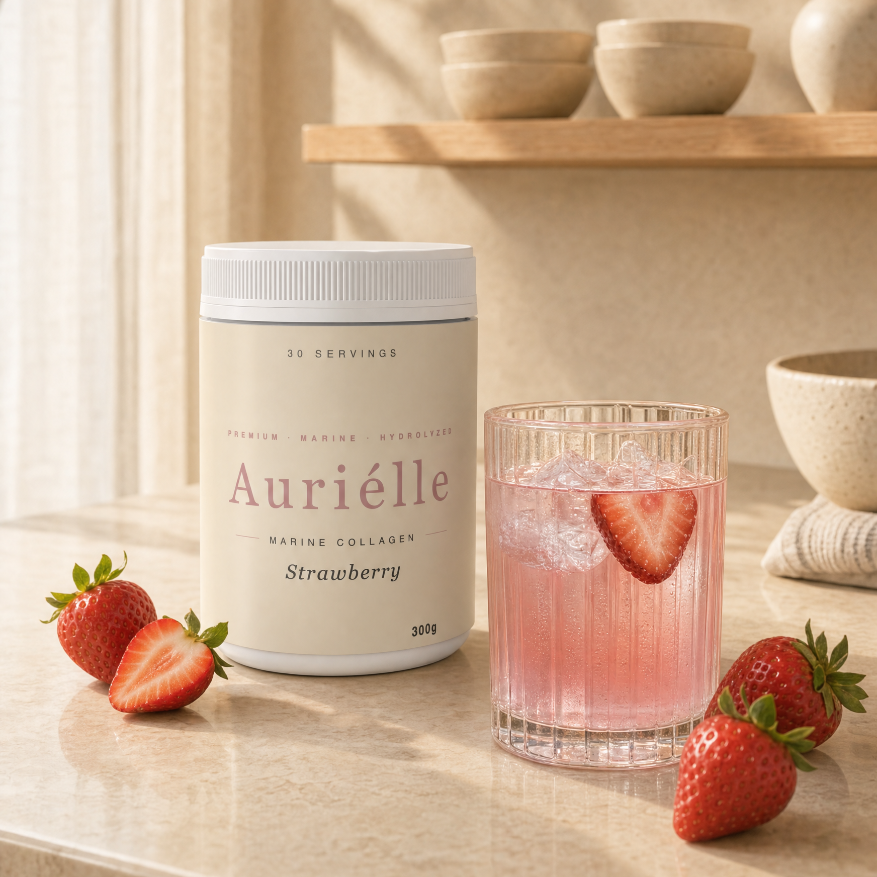 Strawberry Hydrolysed Collagen Powder